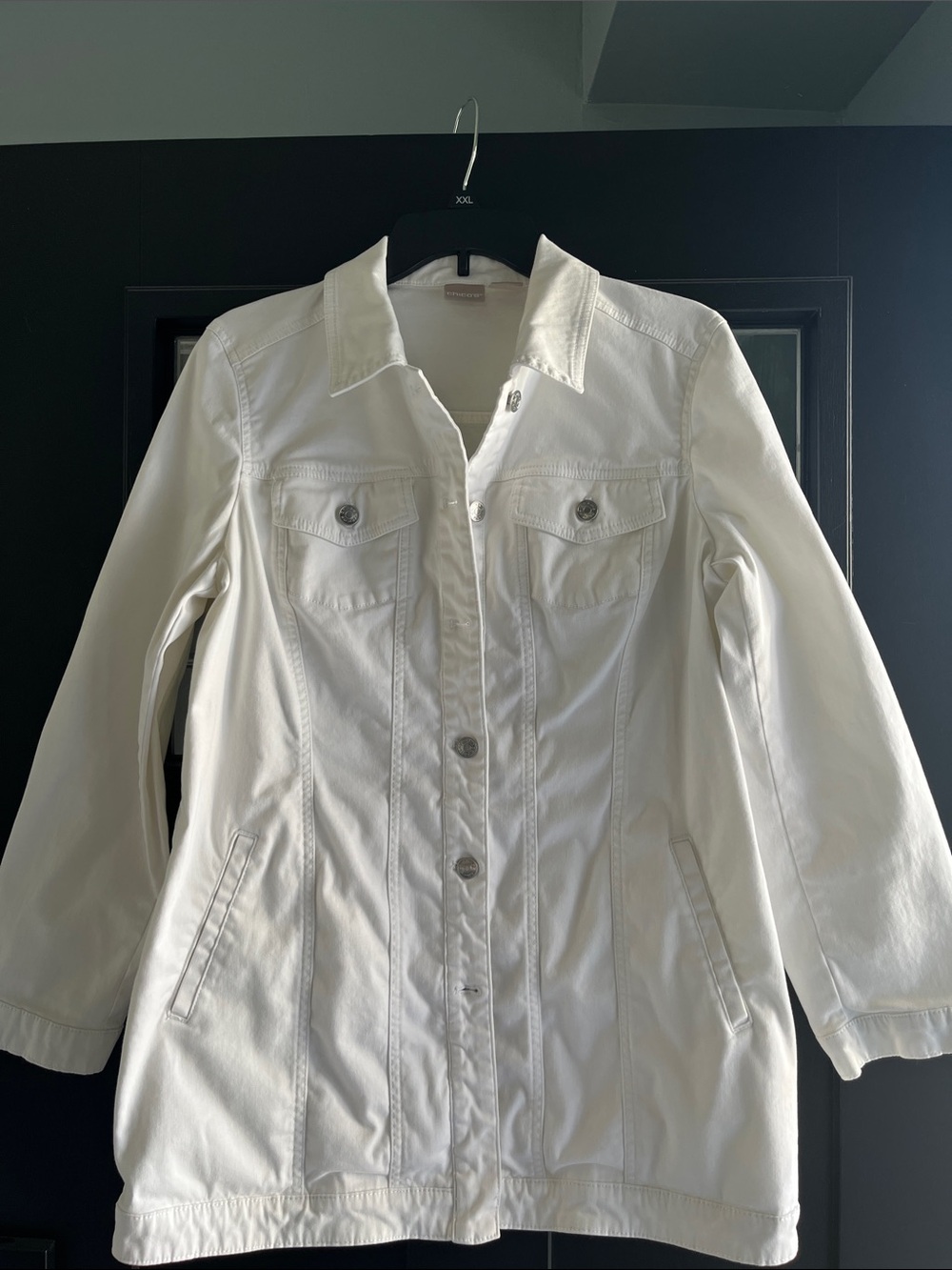 Women's Chico’s Long Denim Jacket - size 2